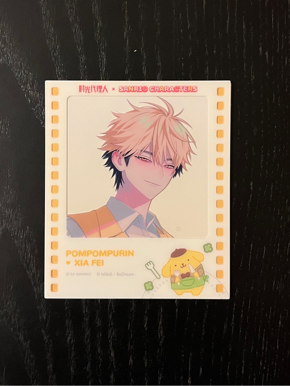 Sanrio Link Click Xia Fei Pompompurin Acrylic Film Card 78x92mm 🌟